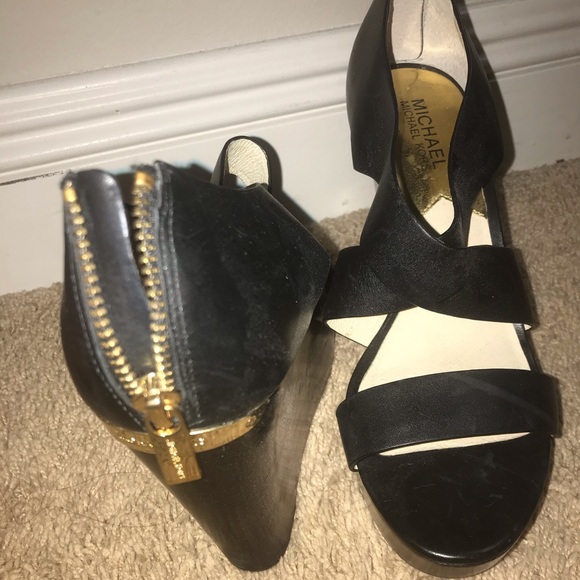 Michael Kors Wedges / Black leather - Picture 2 of 4